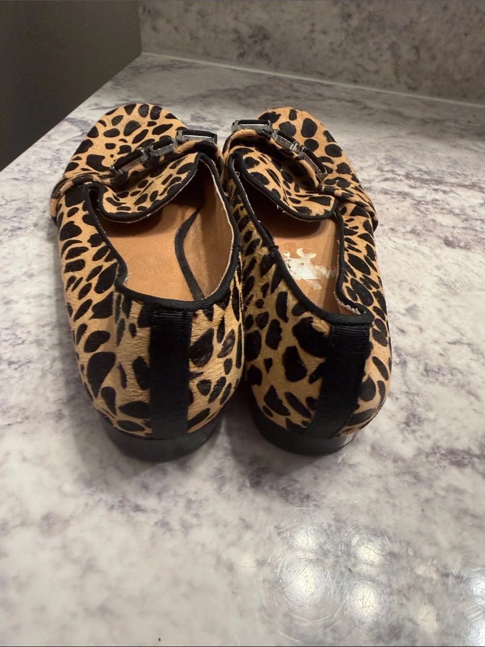 Seychelles Leopard Print Gem-Embellished Loafers - Tan/Black